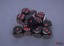 D6 16mm 12-Dice Block CHX25618 - Opaque Black/Red